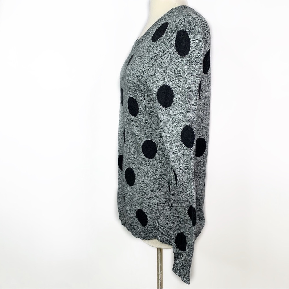 Appareline Polka Dot Sweater Elbow Patch Detail - Picture 2 of 6